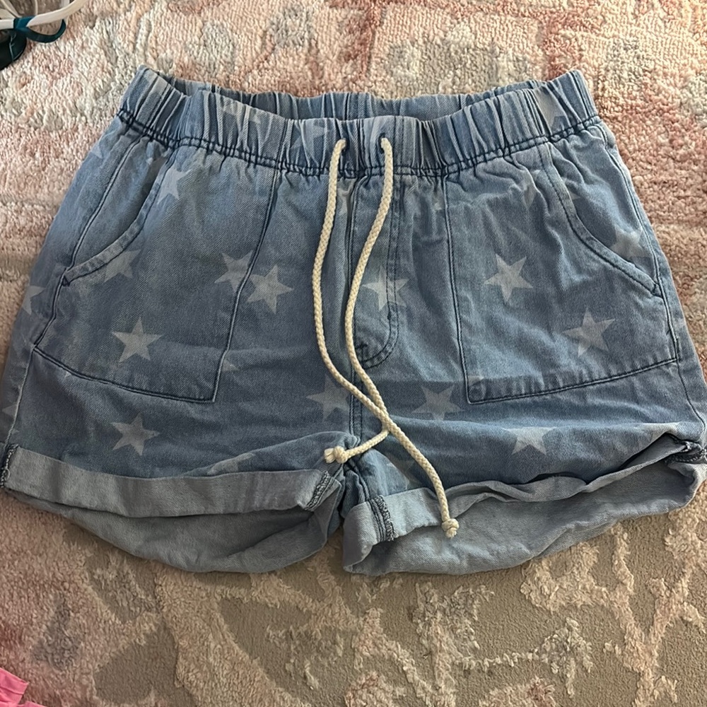 Blue Star-Patterned Women's Shorts